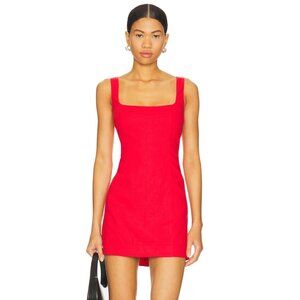 NEW Show Me Your Mumu Steph Mini Dress in Red Linen Tank XS